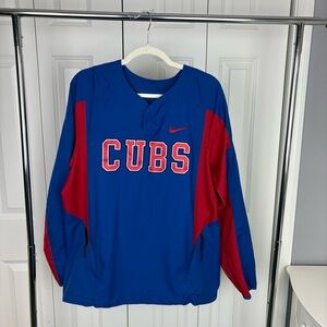 NIKE Cubs Pull Over Windbreaker Jacket